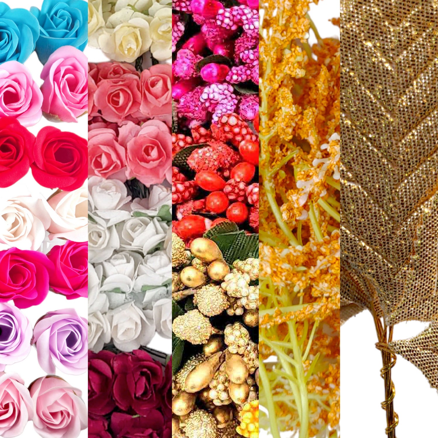 Craft Flowers, Pollen Buds, Leaves, and Sticks: Artisanal Beauty by Indian Petals