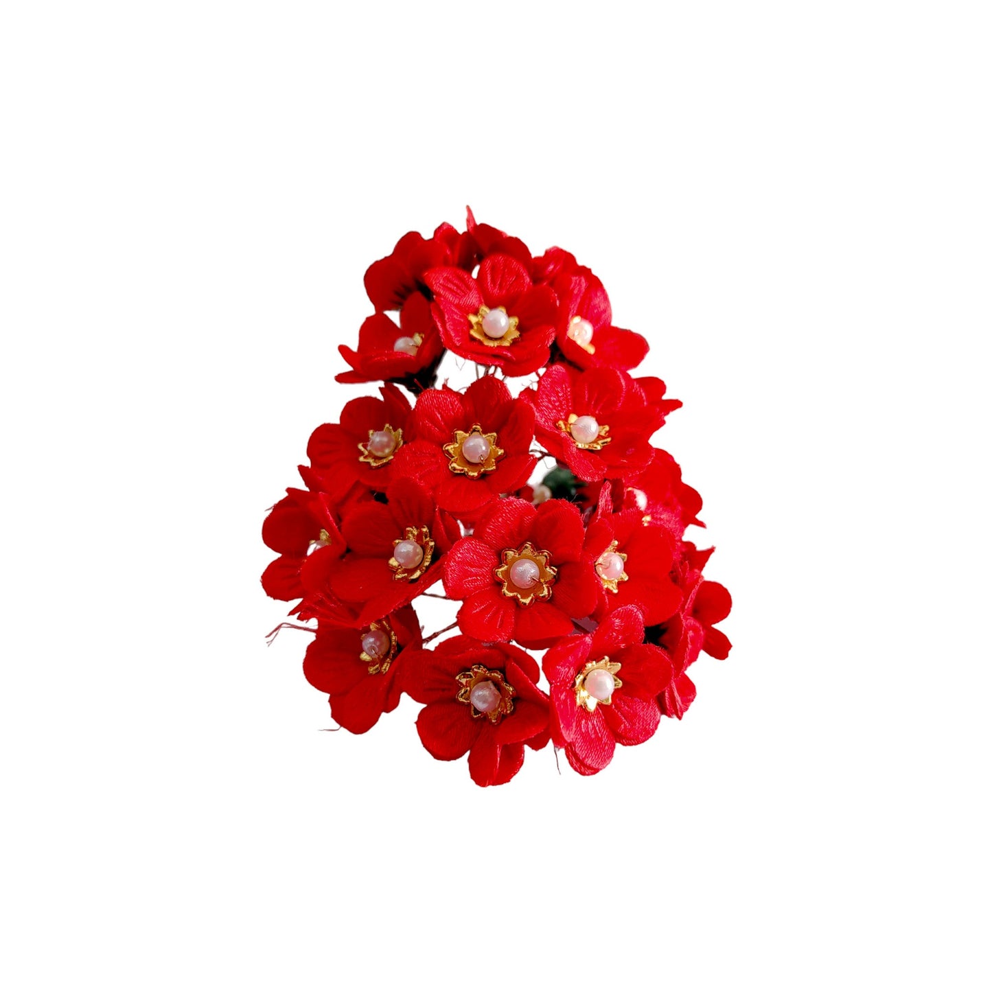 Decorative Artificial Primrose Fabric Flower for Decor, Craft or Textile, 60Pcs -11134, Red