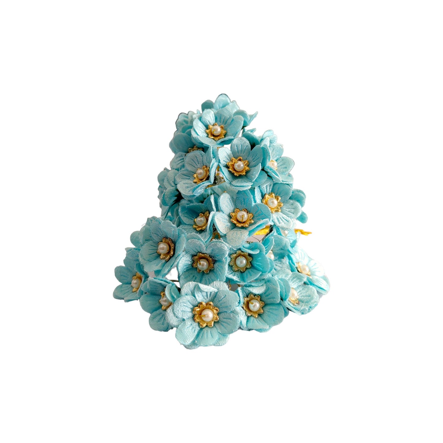 Decorative Artificial Primrose Fabric Flower for Decor, Craft or Textile, 60Pcs -11134, Sky Blue