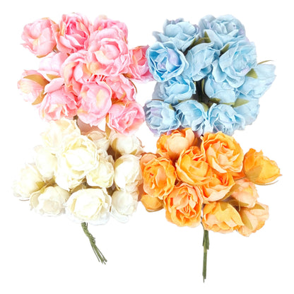 Artifitial Rose Fabric Flower For Decoration Jewelry Craft or Textile - Design 141