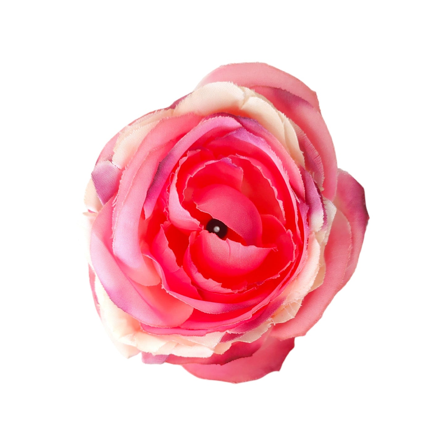 6.5 cm Big Rose Fabric Flower Head For Crafting or Decoration - 20 Pcs