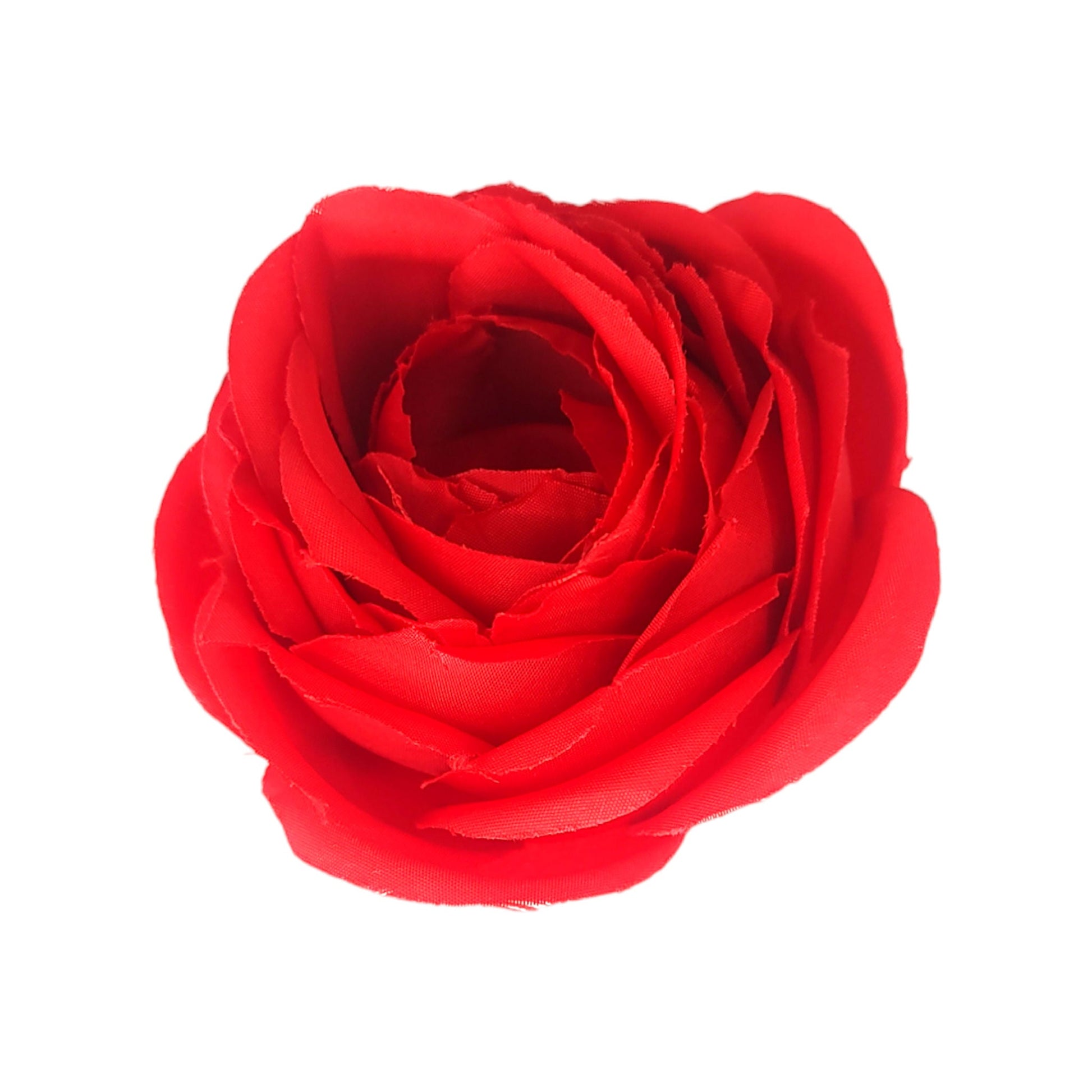 Indian Petals 6.5 cm Big Cabbage  Rose Fabric Flower Head For Crafting or Decoration - 20 Pcs, 