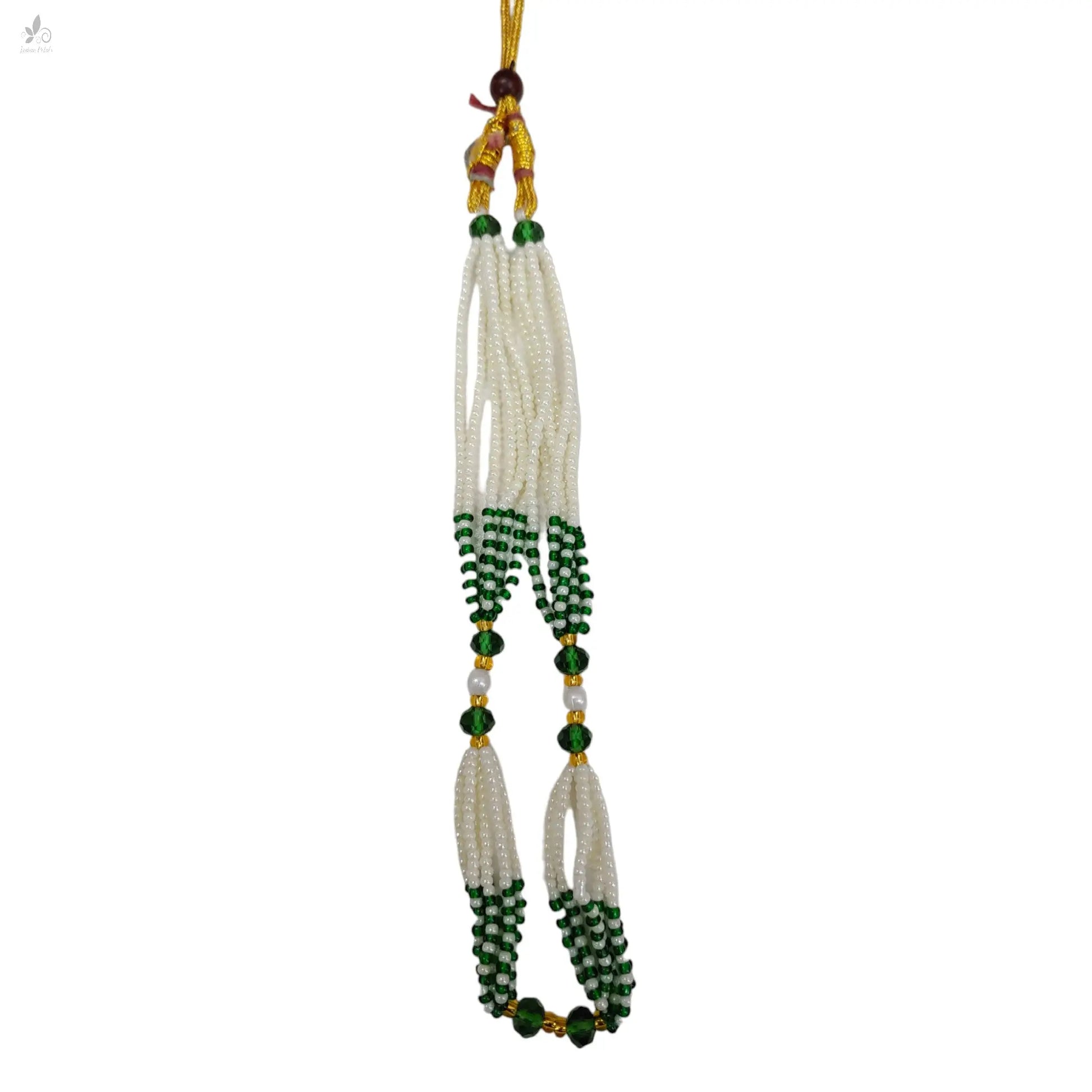 Indian Petals ABS Cheed Bead Fashion Jewelry Dori Mala for Photo Frame, Decoration, Fashion or Puja Use, Green