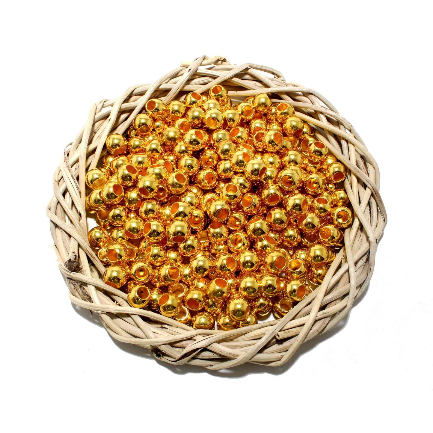 Premium quality Ball Beads for DIY Craft, Trousseau Packing or Decoration - Design 629, Size - 10mm - Indian Petals