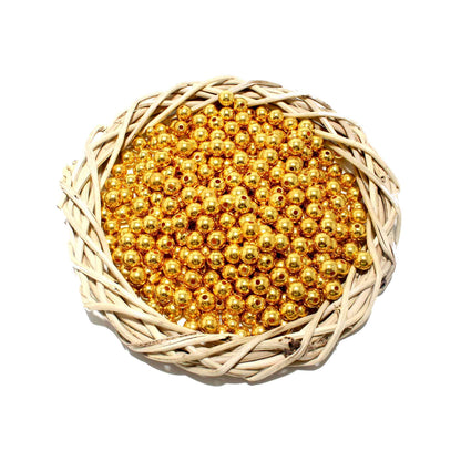 Premium quality Ball Beads for DIY Craft, Trousseau Packing or Decoration - Design 629, Size - 6mm - Indian Petals