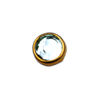 Flat-back Hotfix Golden Metal Collet Rhinestone Beads for Craft or décor -11698