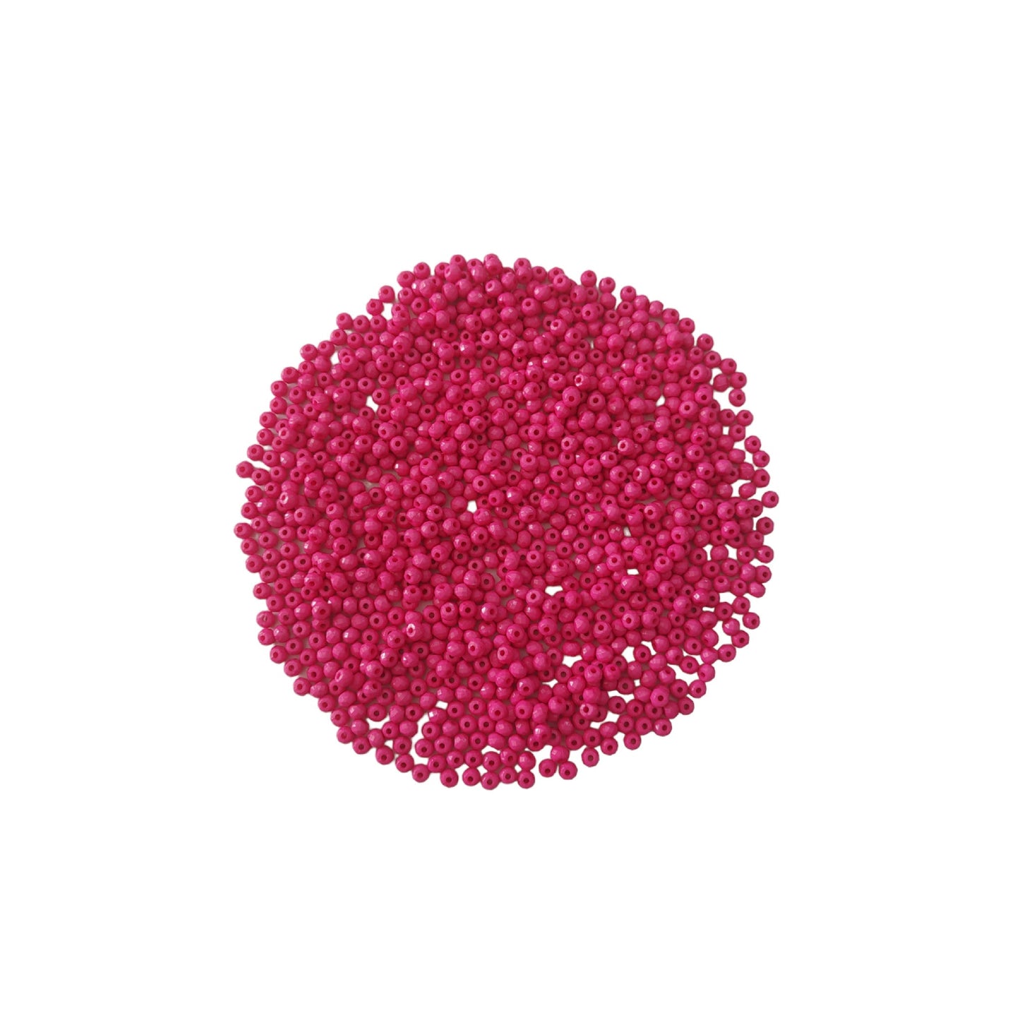 Indian Petals - Tyre shape ABS Colored Beads Ideal for Jewelry designing Craft or Decor Tyre shape ABS Colored Beads Ideal for Jewelry designing Craft or Decor - 8mm / Deep Pink / 100 Grams