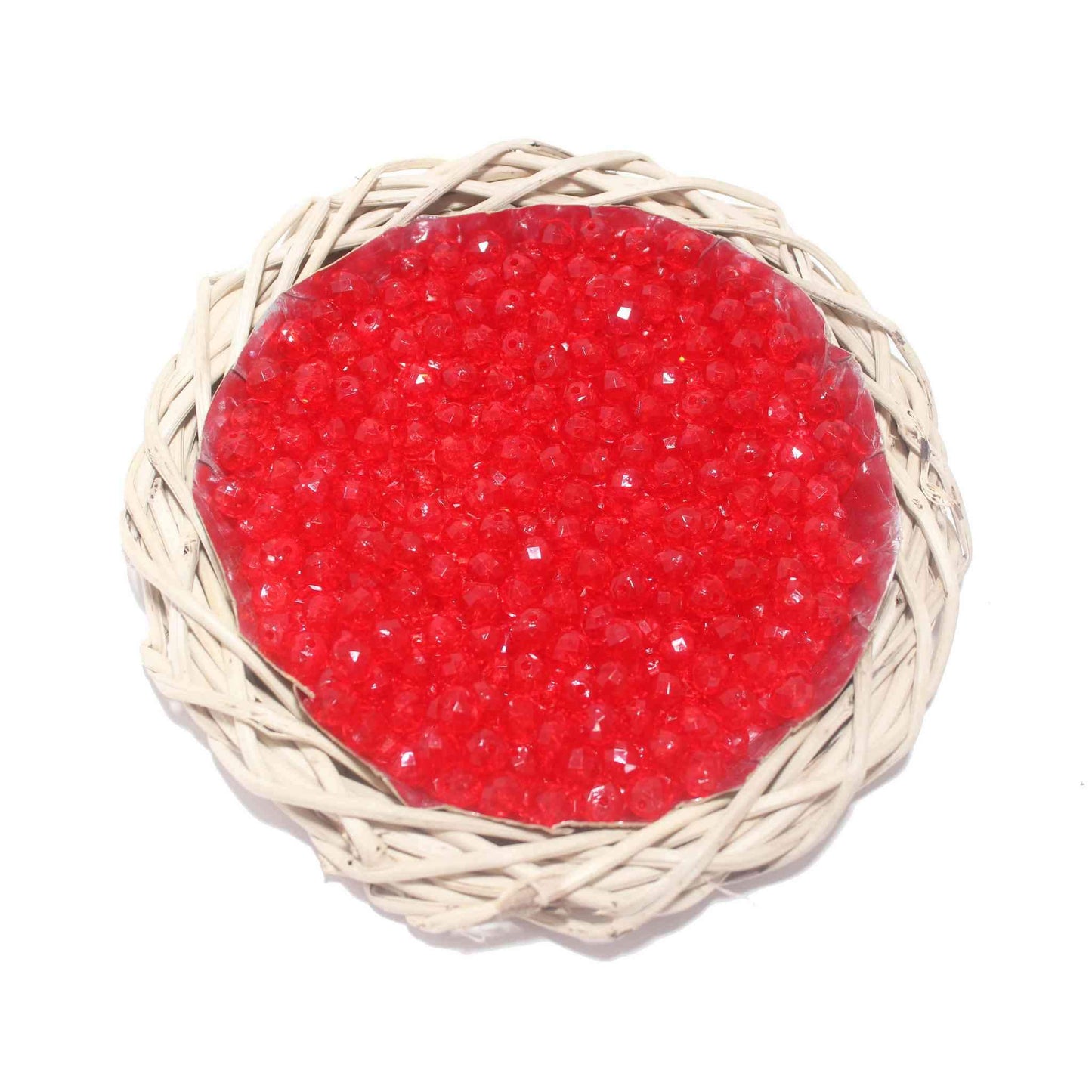 Octagonal Colored Glass Beads for DIY Craft Trousseau Packing, Craft or Decor, 100 Grams