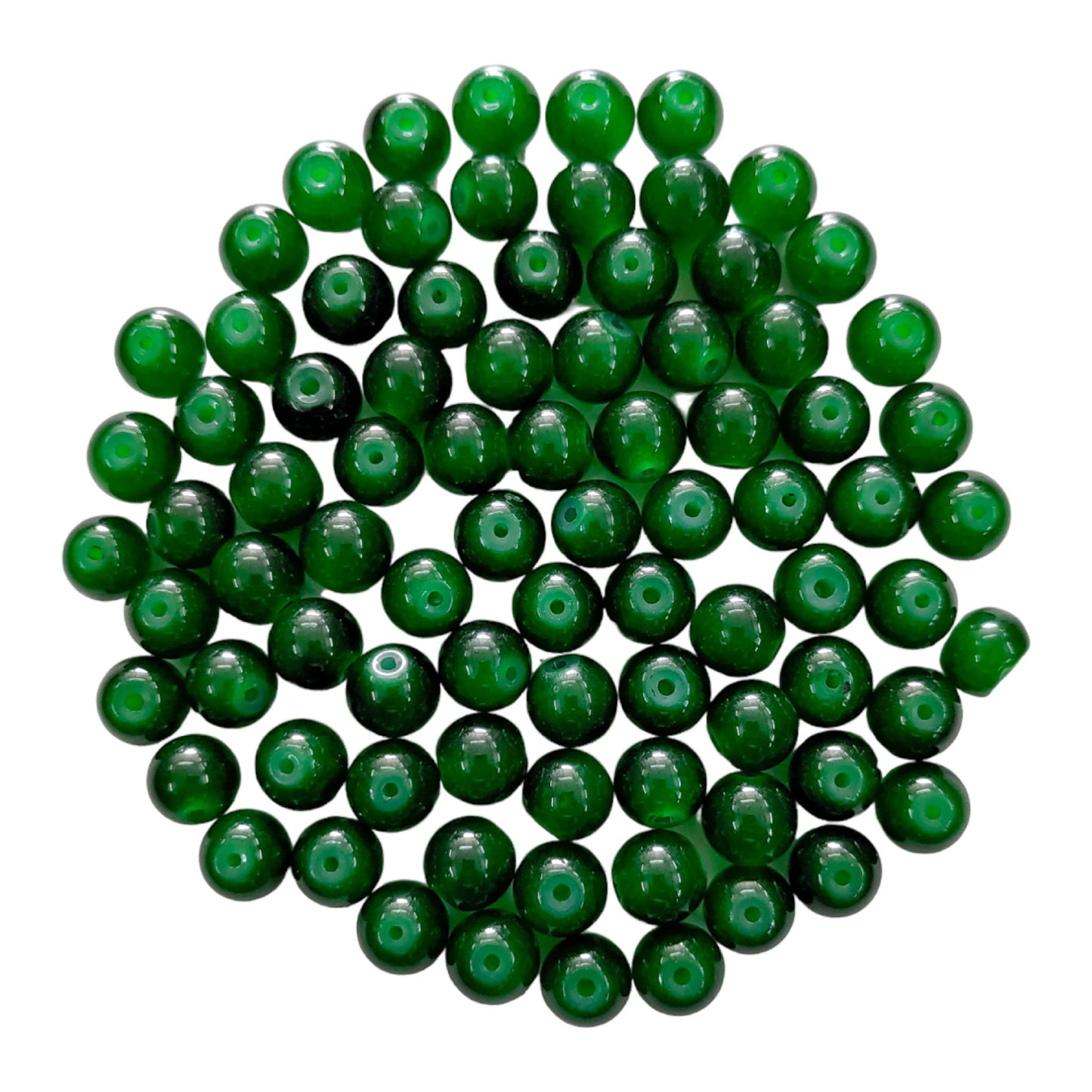 Round Opaque Glass Color Bead For Craft Jewelry Rakhi making or Decoration -11725 (10 mm)
