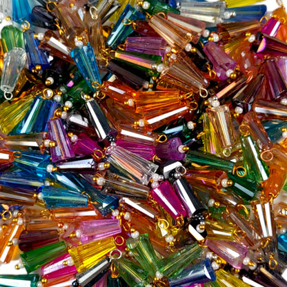 4x8 Pencil Shaped Glass Bead with Drop for Craft Or Decor - 200 Pcs - 11752