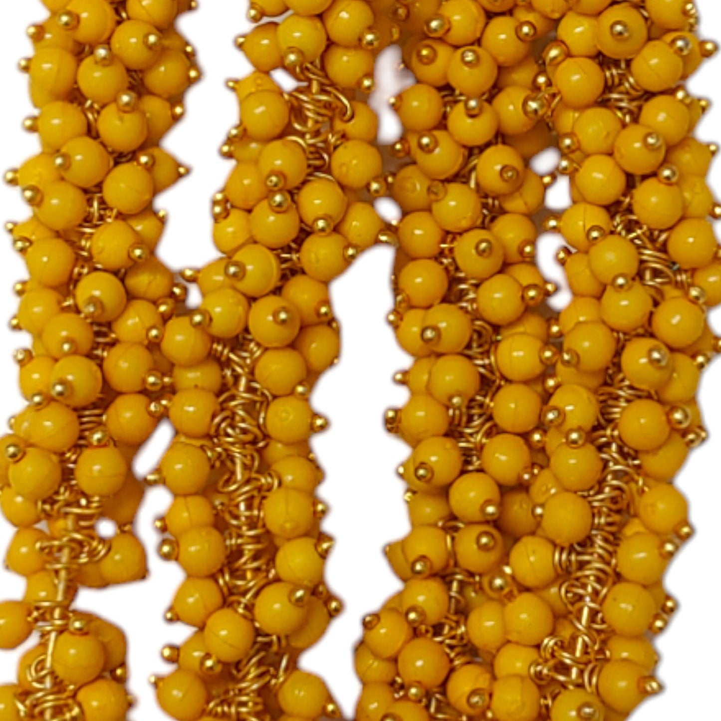 Ghungroo Line Pearl Beaded Lorean Wire for Jewellery Craft or Decoration - 11582 (4mm)