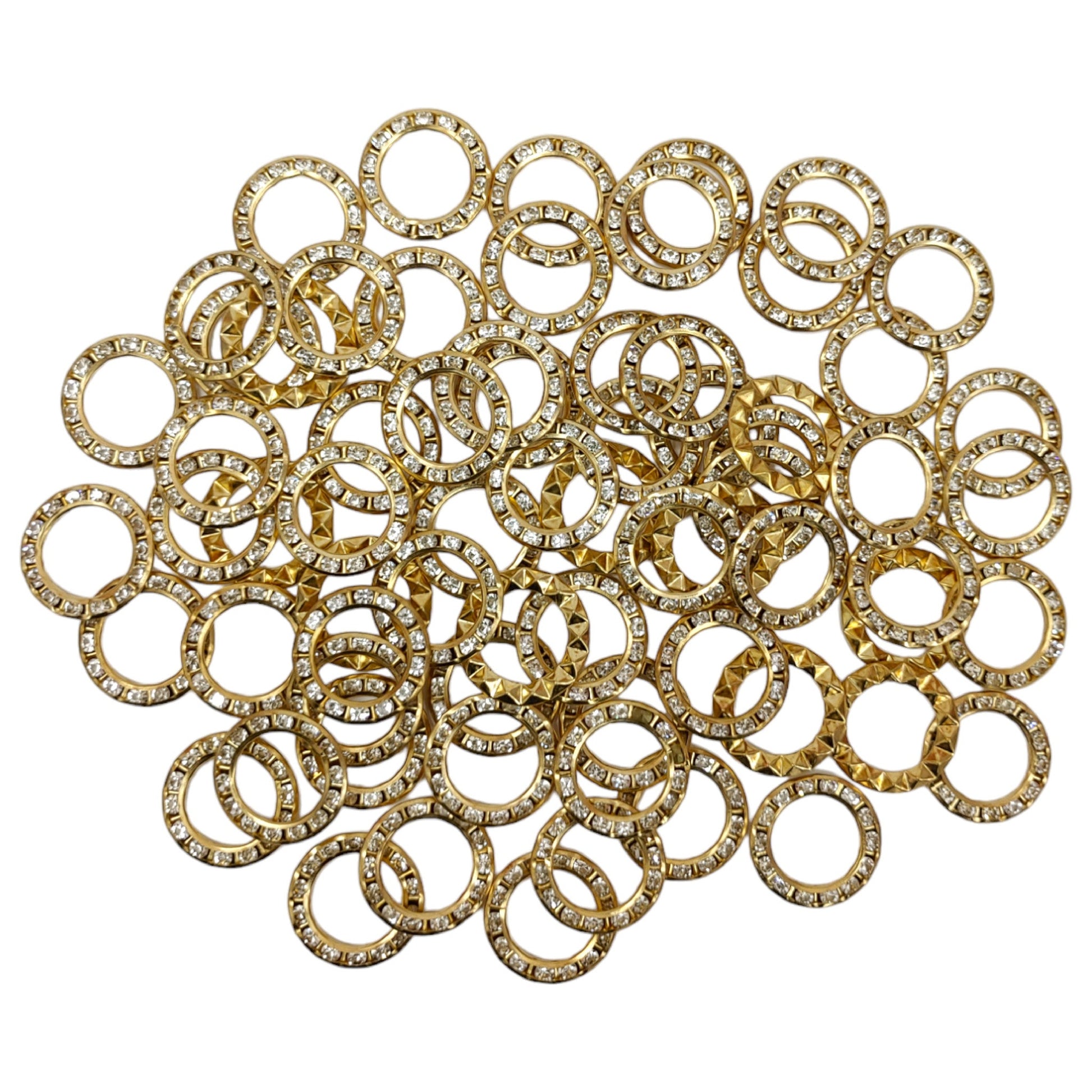 Round Rin-Stoned CCB Ring Motif for Rakhi, Jewelry making, Craft or Decor