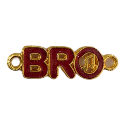 BRO Name Metal Die Cast Metal Motif  for Jewellery Making, Craft or Decor, Textile