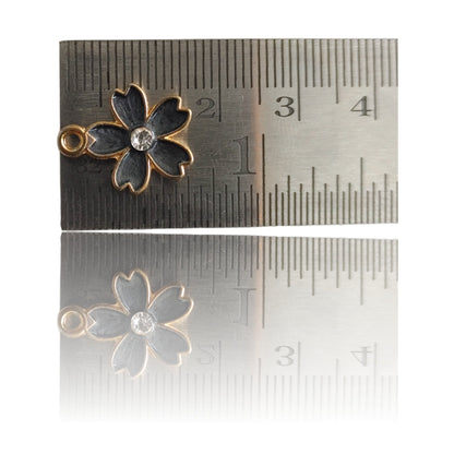 Indian Petals 50 Pcs Floral Shape Metal Motif Pendant for Rakhi, Jewelry designing and Craft Making or Decor