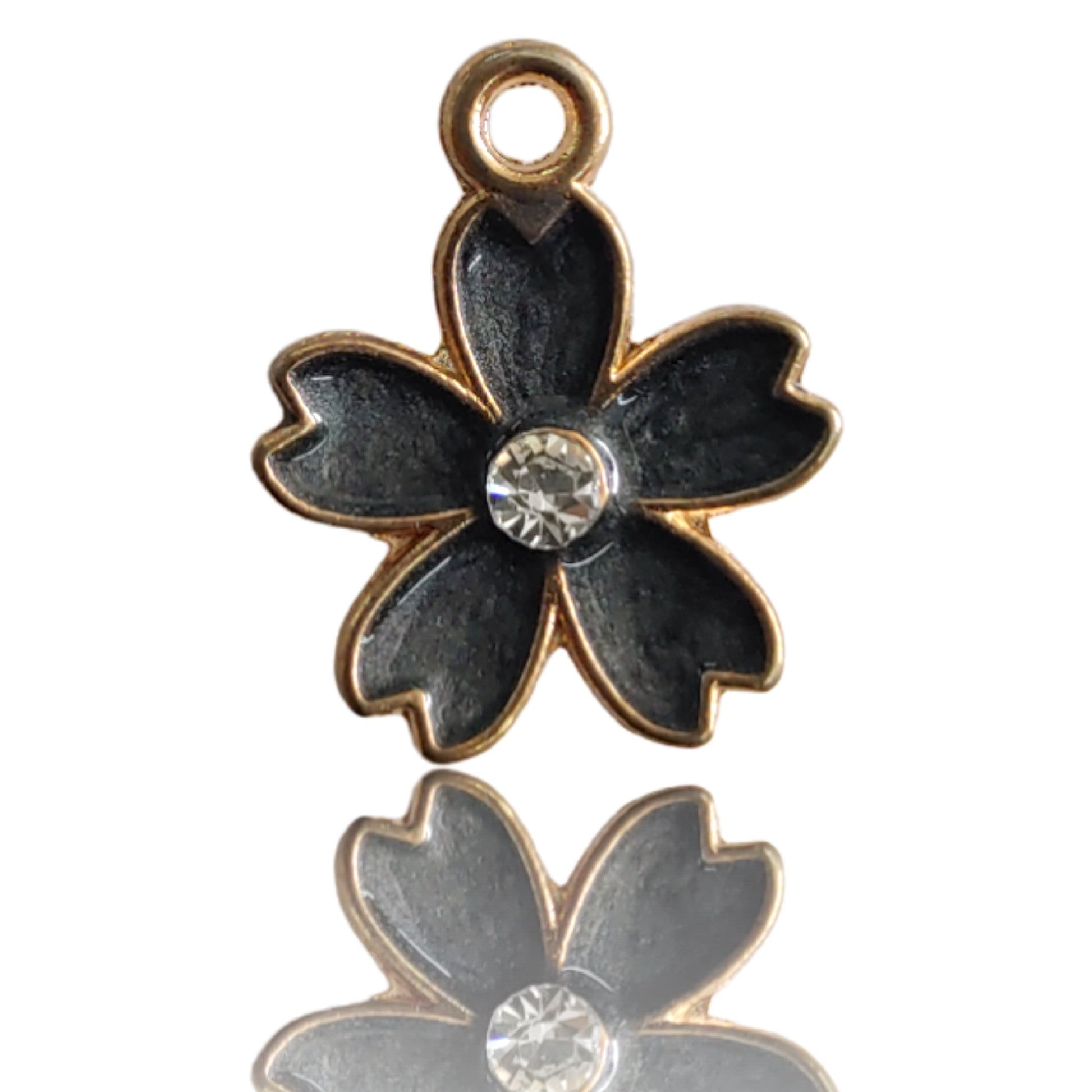 Indian Petals 50 Pcs Floral Shape Metal Motif Pendant for Rakhi, Jewelry designing and Craft Making or Decor