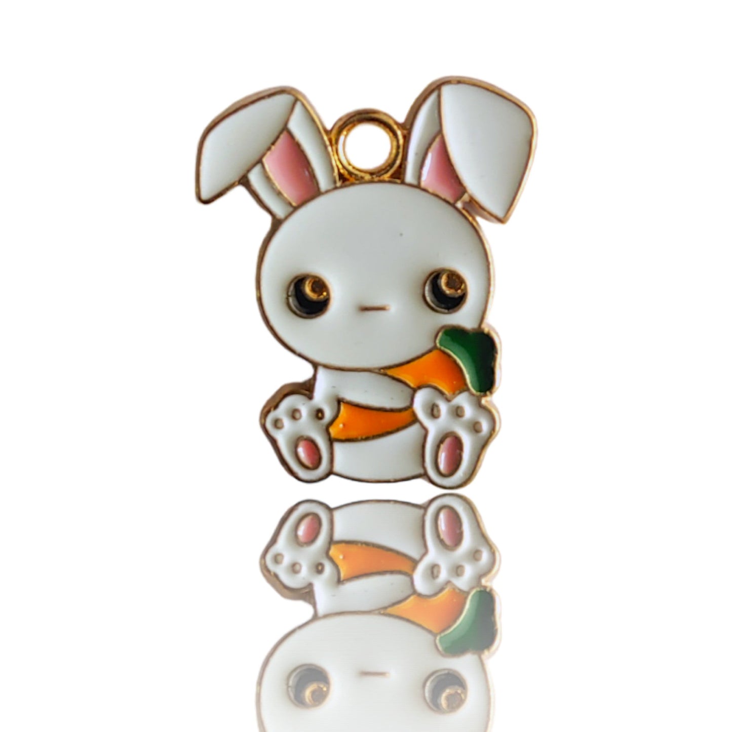 Indian Petals Cute Bunny Metal Motif Pendant for Rakhi, Jewelry designing and Craft Making or Decor
