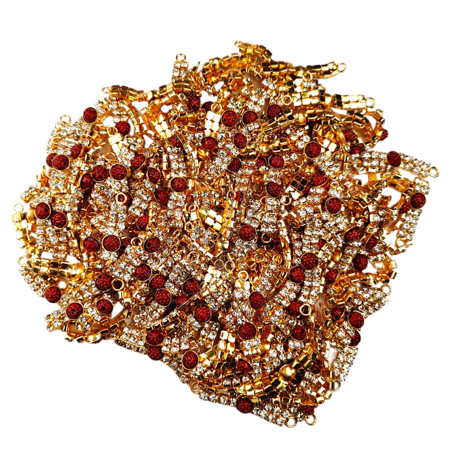 Rinstone Rudraksha Bracelet Motif for Crafting or Decoration, Jewellery Making