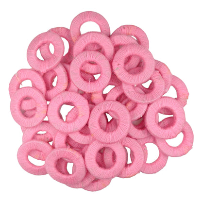  Indian Petals Threaded Flat Ring Bangle Motif for Craft Or Decor Art Making Dry Craft, Light Pink