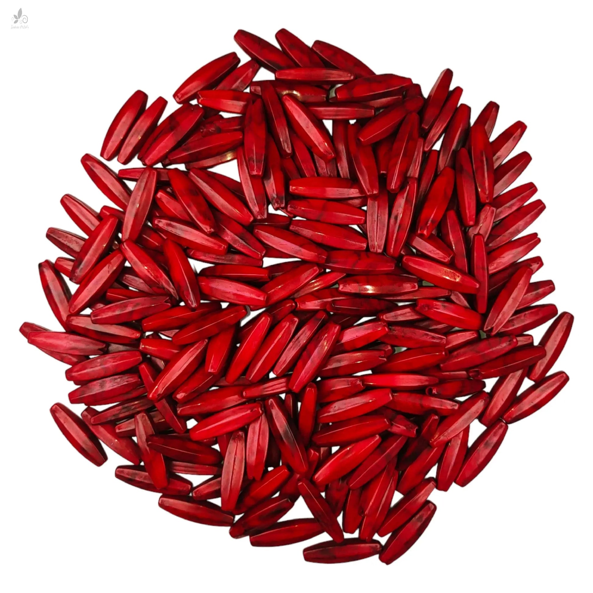 Dark Red Resin Pipe Motif for Craft or Decoration, Jewelry Making - 13558