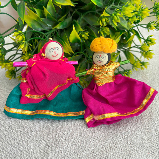 Exquisite Handcrafted Decorative Dolls Pair - Traditional Indian Art 🎨✨