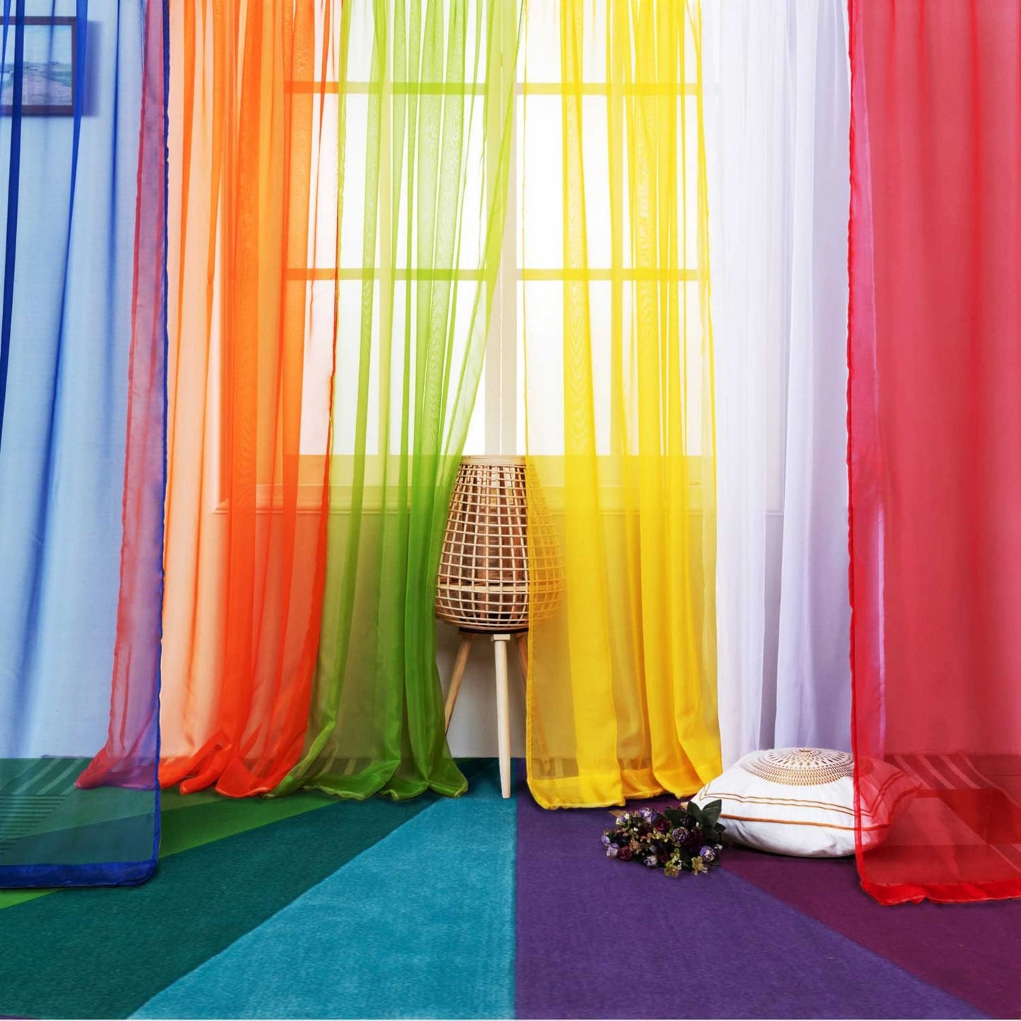 Vibrant Organza Fabric - 10mtr Bright Net in Multiple Colors for Decor & Crafts