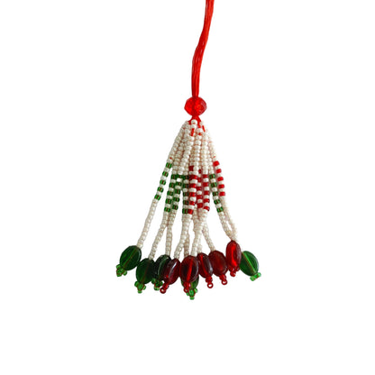 Indian Petals seed-bead-and-multi-colored-glass-bead-multi-purpose-fringe-tassel