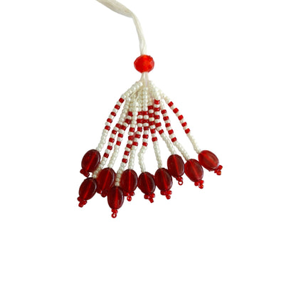 Indian Petals - 50Pcs Seed and Glass Bead Multi Purpose Fringe Tassel for DIY Craft Jewelry Textile or Decor, Red 50Pcs Seed and Glass Bead Multi Purpose Fringe Tassel for DIY Craft Jewelry Textile or Decor, Red - Default Title