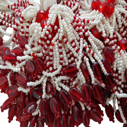 Indian Petals - 50Pcs Seed and Glass Bead Multi Purpose Fringe Tassel for DIY Craft Jewelry Textile or Decor, Red 50Pcs Seed and Glass Bead Multi Purpose Fringe Tassel for DIY Craft Jewelry Textile or Decor, Red - Default Title