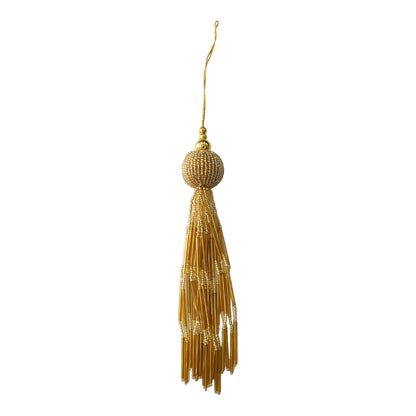 Long Tube Light Fringe with Beaded Ball Tassels for Jewellery Craft or Decoration