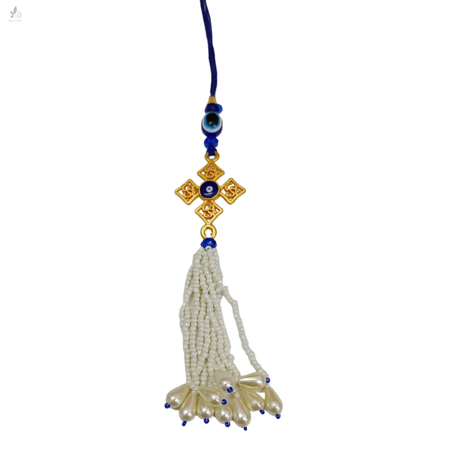 Indian Petals abs-cheed-bead-evil-eye-round-motif-tassel-11918