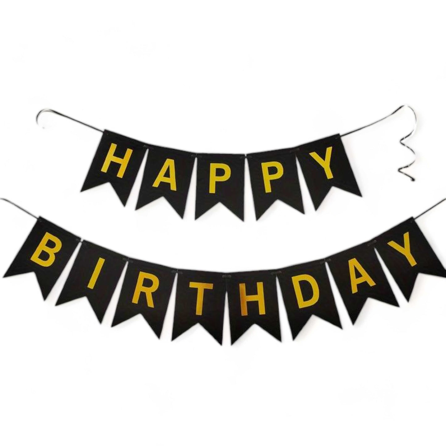 Pack of 2 Happy Birthday Wall Hanging Paper Banner Set For Party Decoration