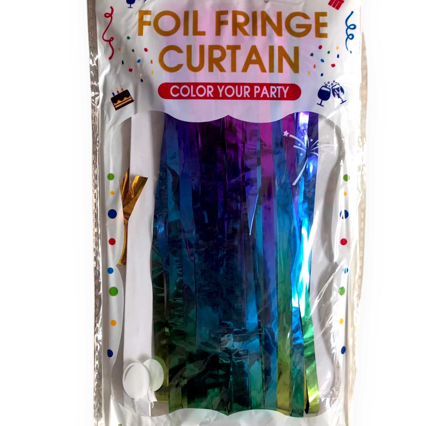 Curtain Color Foil Fringe Backdrop Decorative Cutting For Party, Birthday, Decoration