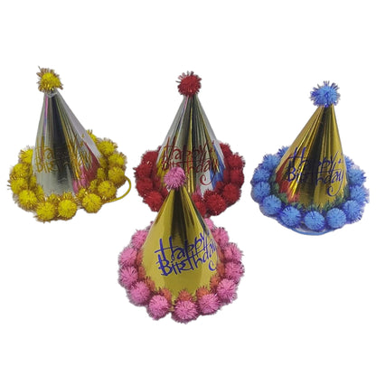 Decorative Birthday Party Cap For Kids, Boys and Girls- Party Supply