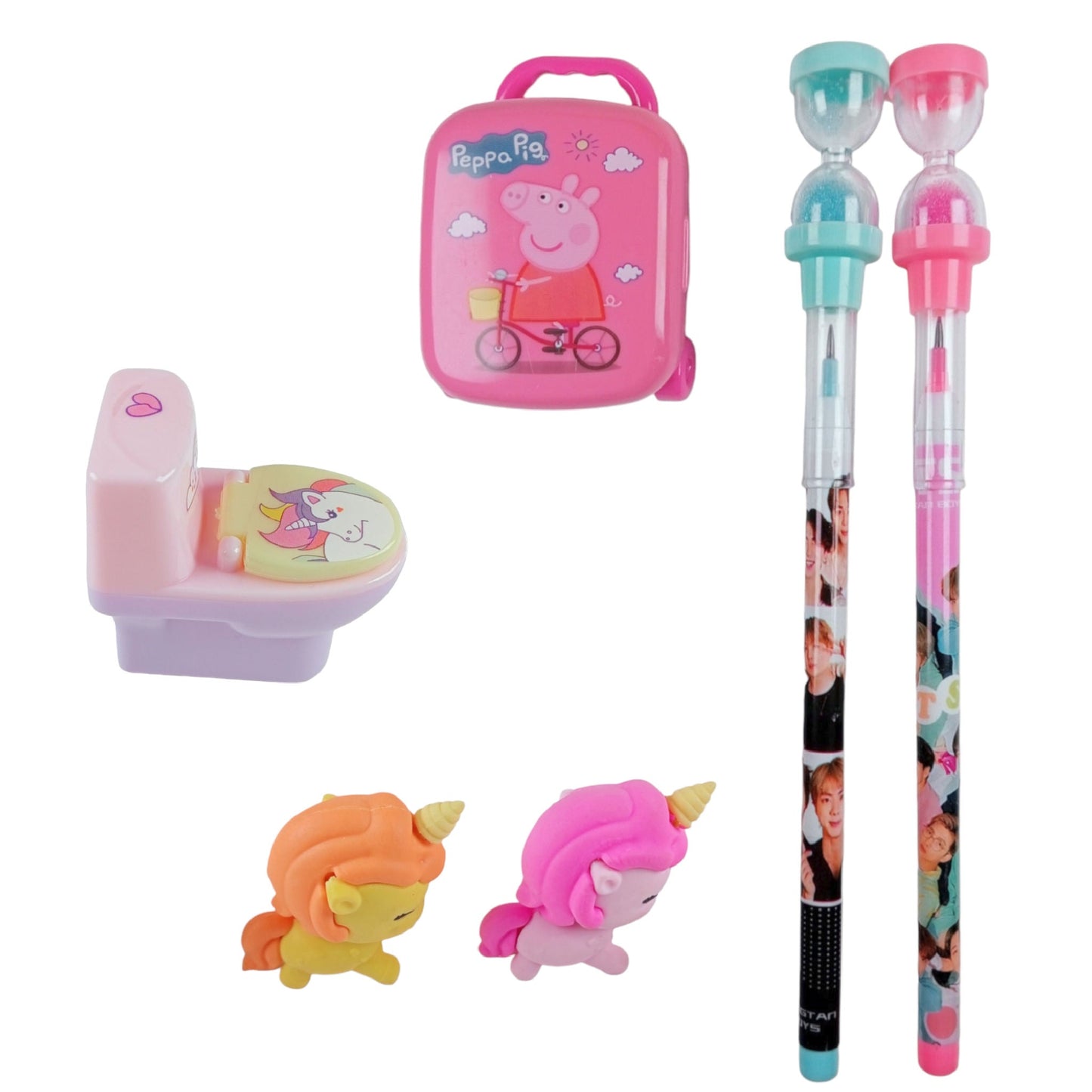 Kid's Stationery Combo Pack for Boy and Girl - Include (Designer Shopner, Eraser and Pencil)