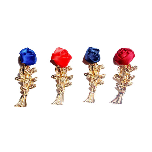 Indian Petals Sarin Floral Design Metal Brooch Lapel Pin for Boys Men, Welcome Gift - Indian Petals