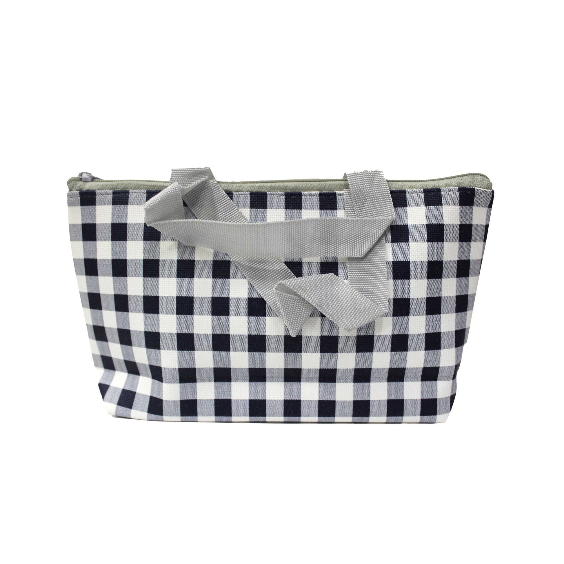 Indian Petals Imported Durable Canvas Printed multi purpose utility Small Bag with handles for all occasions for the girls and ladies, Checkered Theme