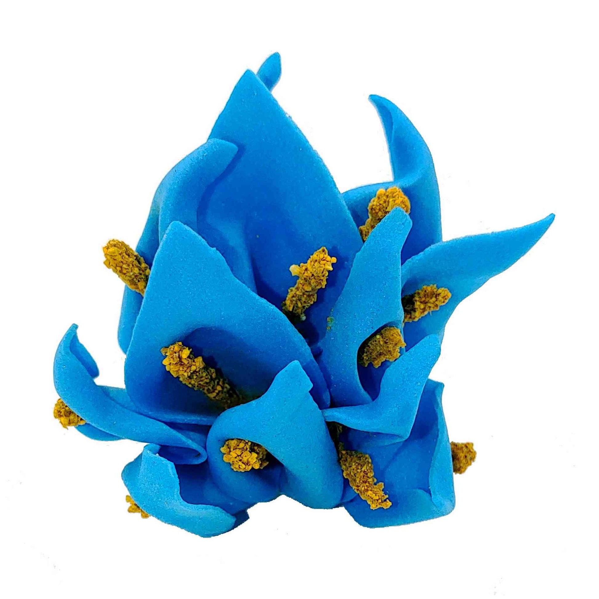 Indian Petals Beautiful Foam Flowers for DIY Craft, Trouseau Packing or Decoration (Bunch of 12) - Design 57, Blue - Indian Petala