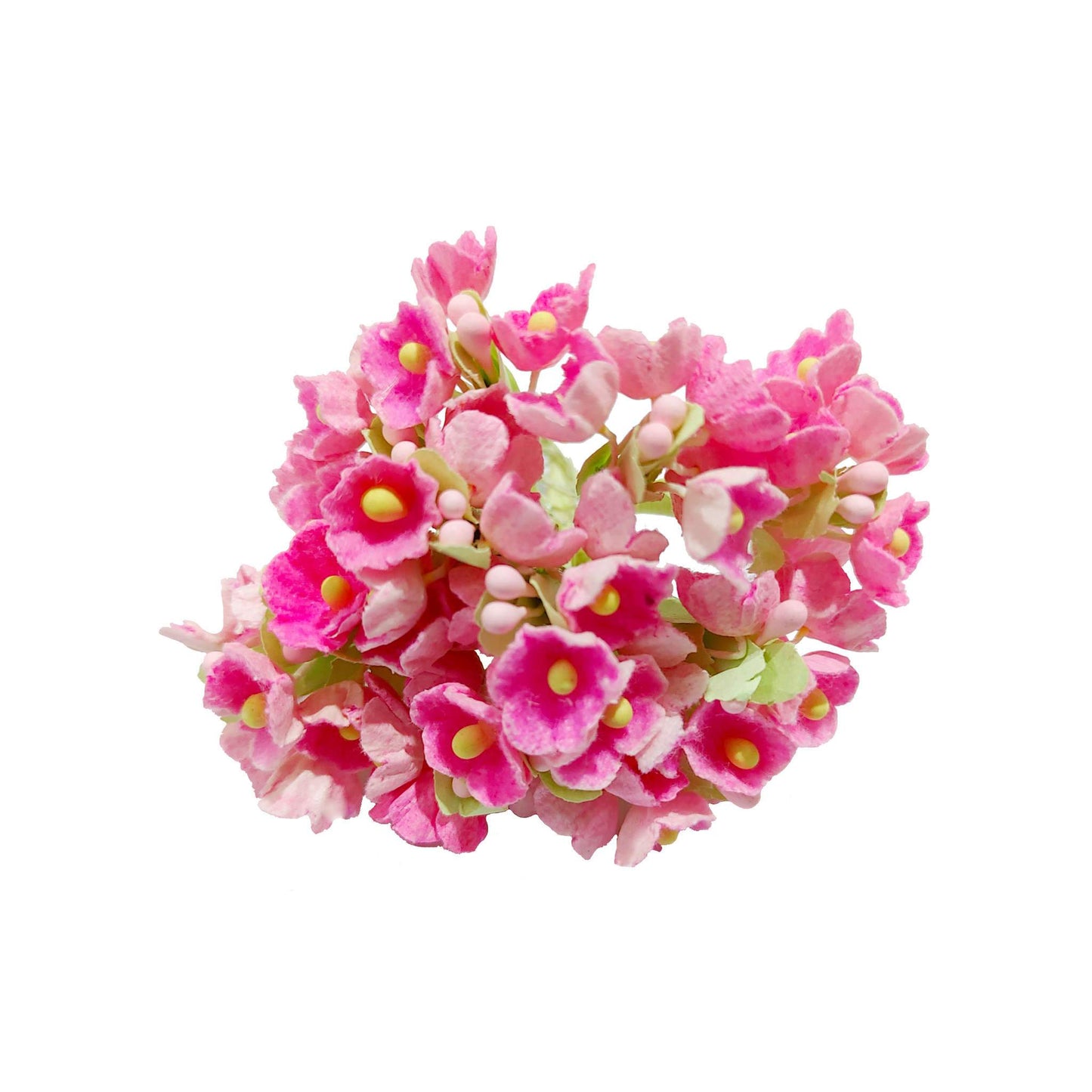 Indian Petals Beautiful Small Paper Flowers for DIY Craft, Trousseau Packing or Decoration - Design 29, Pink
