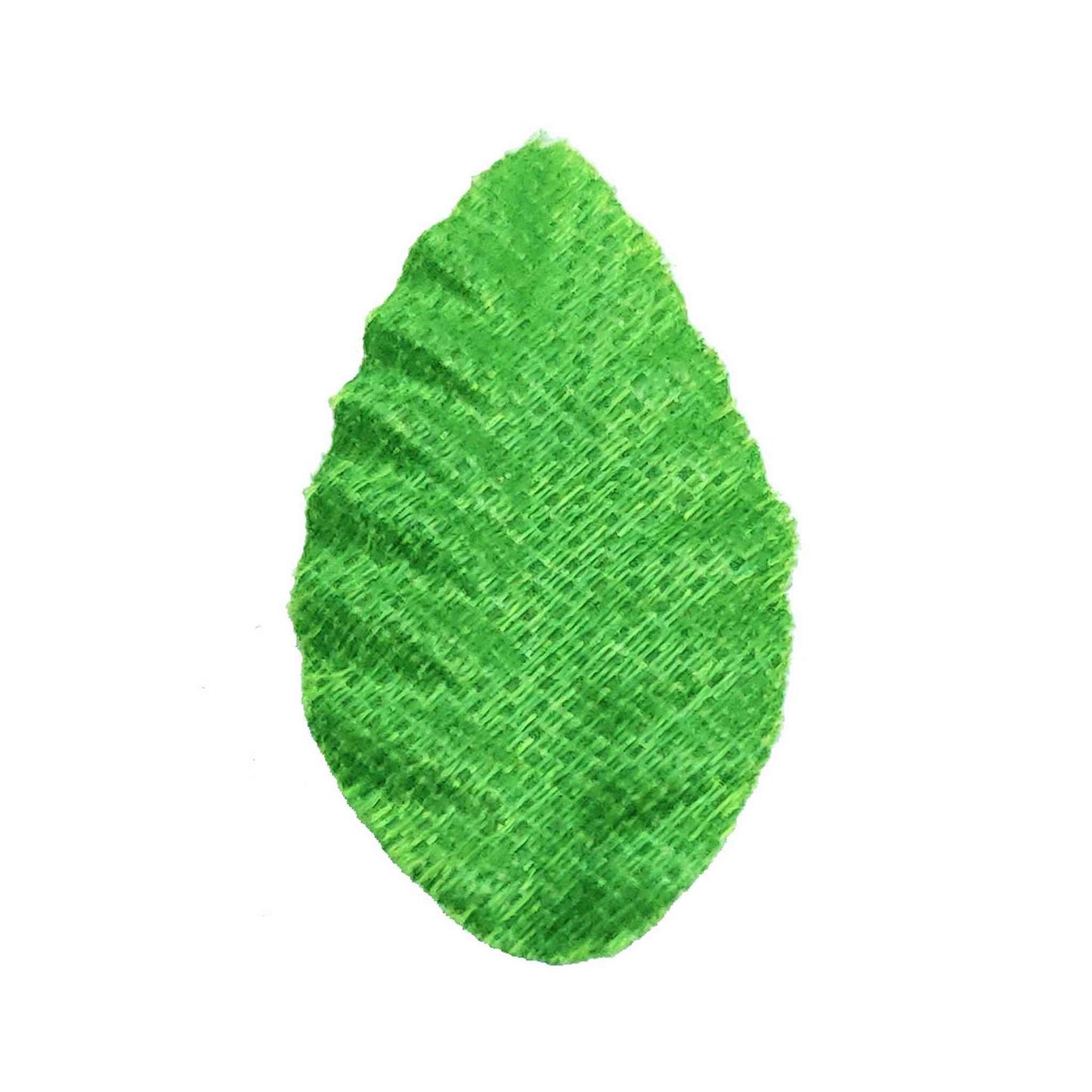 Mini Fabric Leaves for DIY Craft, Trouseau Packing or Decoration (Bunch of 12) - Design 61, Green - Indian Petals