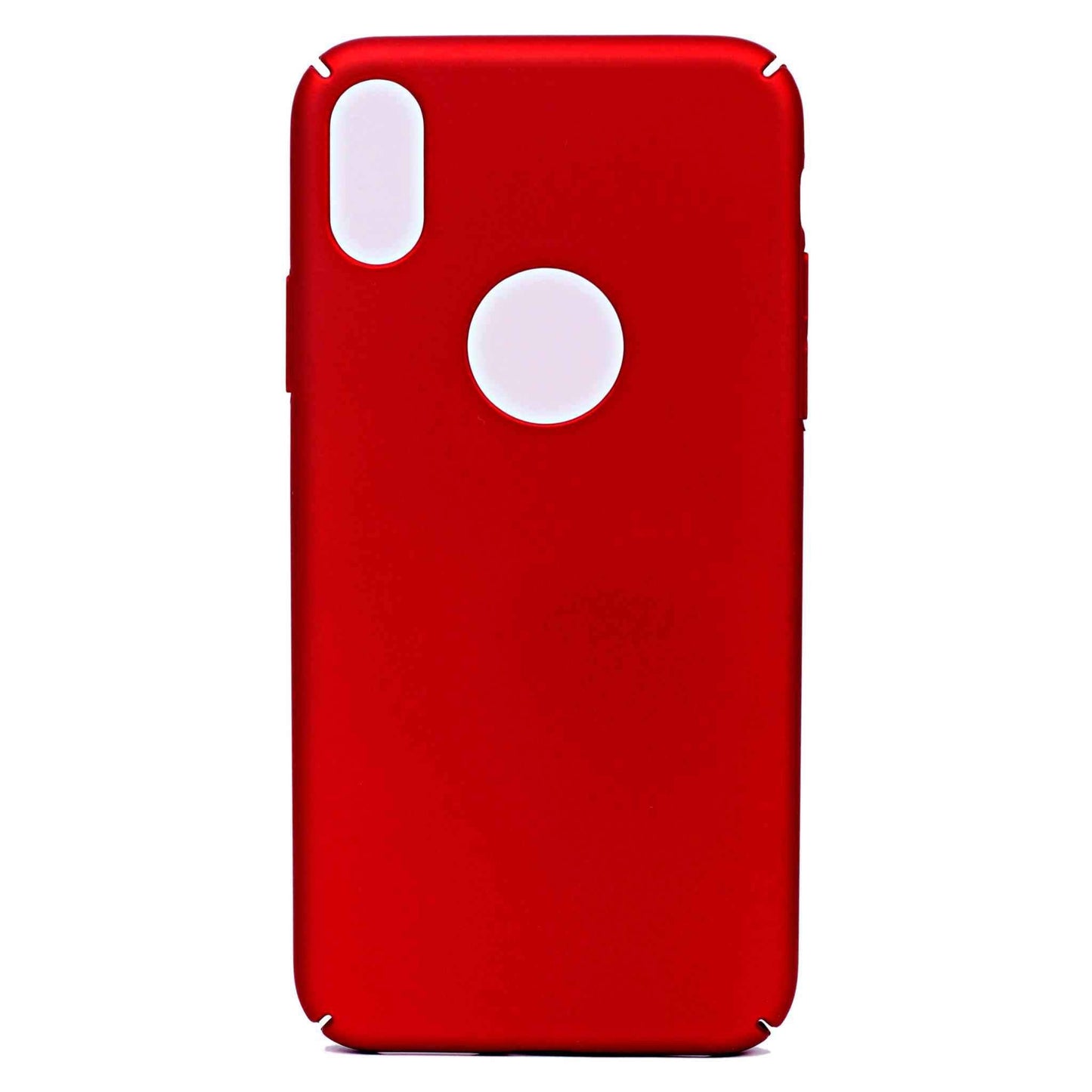 Indian Petals Shock-proof Anti-scratch Hard Protective Mobile Back Case Cover for Apple iPhone X, Hot Red - Indian Petals