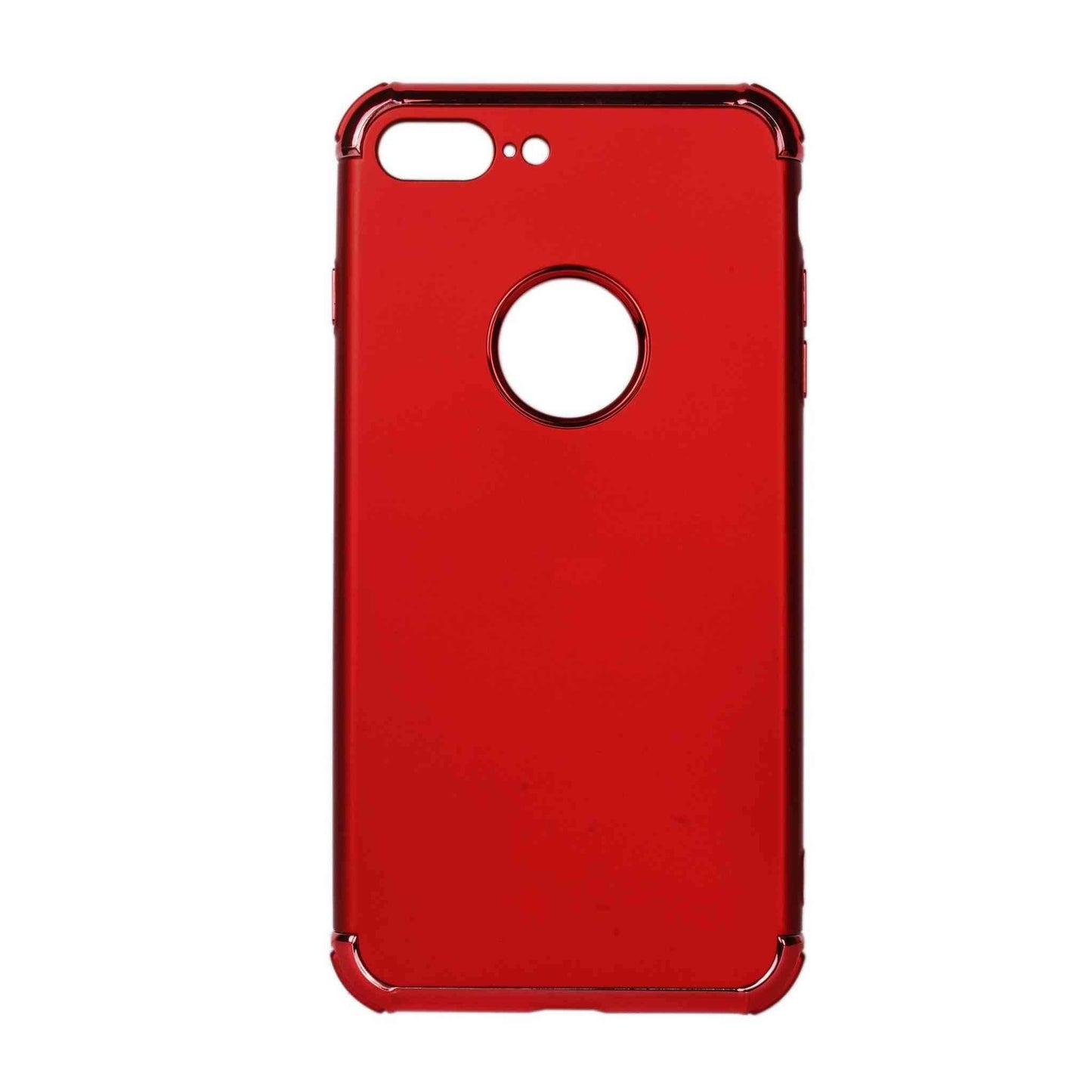 Indian Petals Polycarbonate Electro-plated Shock-proof Anti-scratch Protective Mobile Back Case Cover for Apple iPhone 7 Plus, Red - Indian Petals