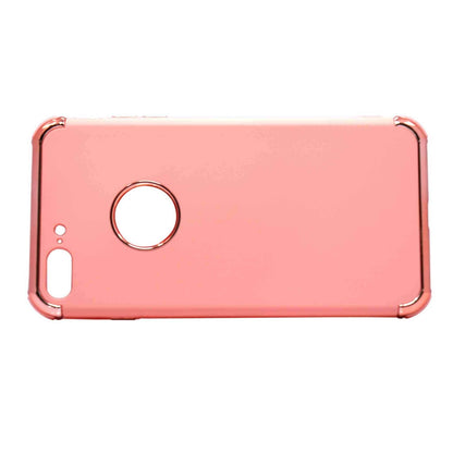 Indian Petals Polycarbonate Electro-plated Shock-proof Anti-scratch Protective Mobile Back Case Cover for Apple iPhone 7 Plus, Light Salmon - Indian Petals