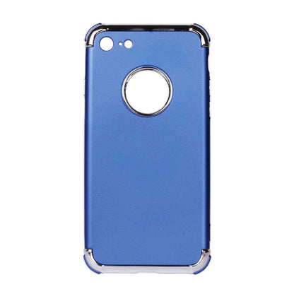 Indian Petals Polycarbonate Electro-plated Shock-proof Anti-scratch Protective Mobile Back Case Cover for Apple iPhone 8, Blue - Indian Petals