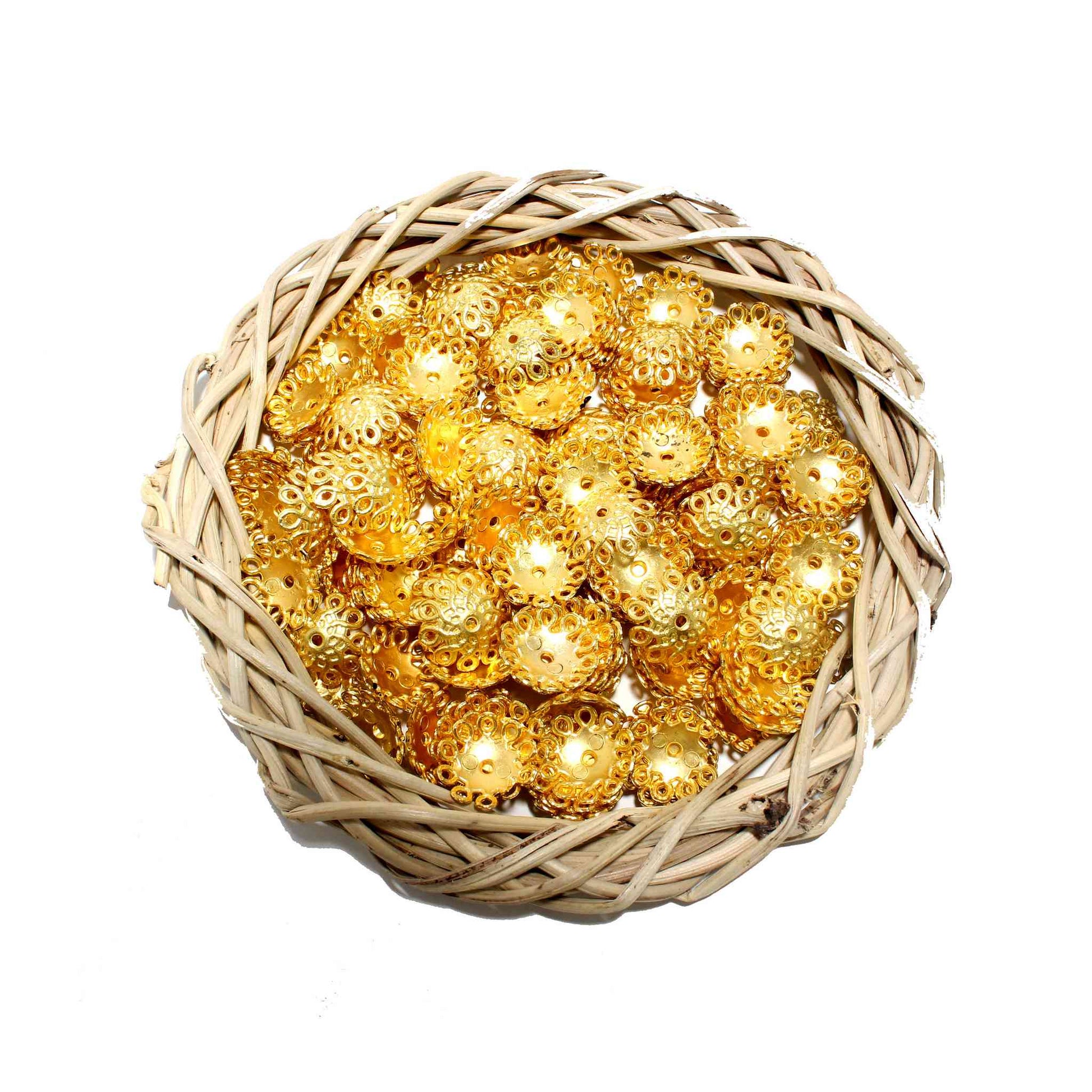 Premium quality wide Cap Bead for DIY Craft, Trousseau Packing or Decoration - Design 659 - Indian Petals