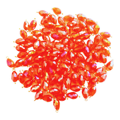 Indian Petals Colored Glass Drop Shaped Beads Ideal for Jewelry designing, Arts , Craft Making  or Decor