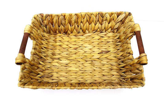 Braided Ethnic Fancy Gift Wedding Gifts or Hamper Packing Big Basket Tray with side Holder - Indian Petals