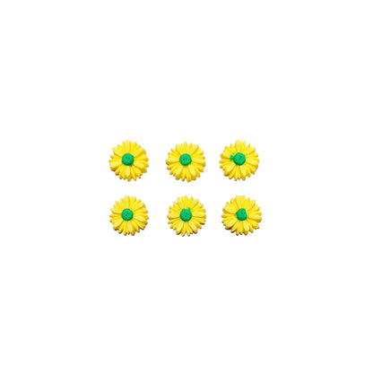 Indian Petals Beautiful Flat Base Floral Cabochons for Craft Trousseau Packing or Decoration - Design 419, Yellow