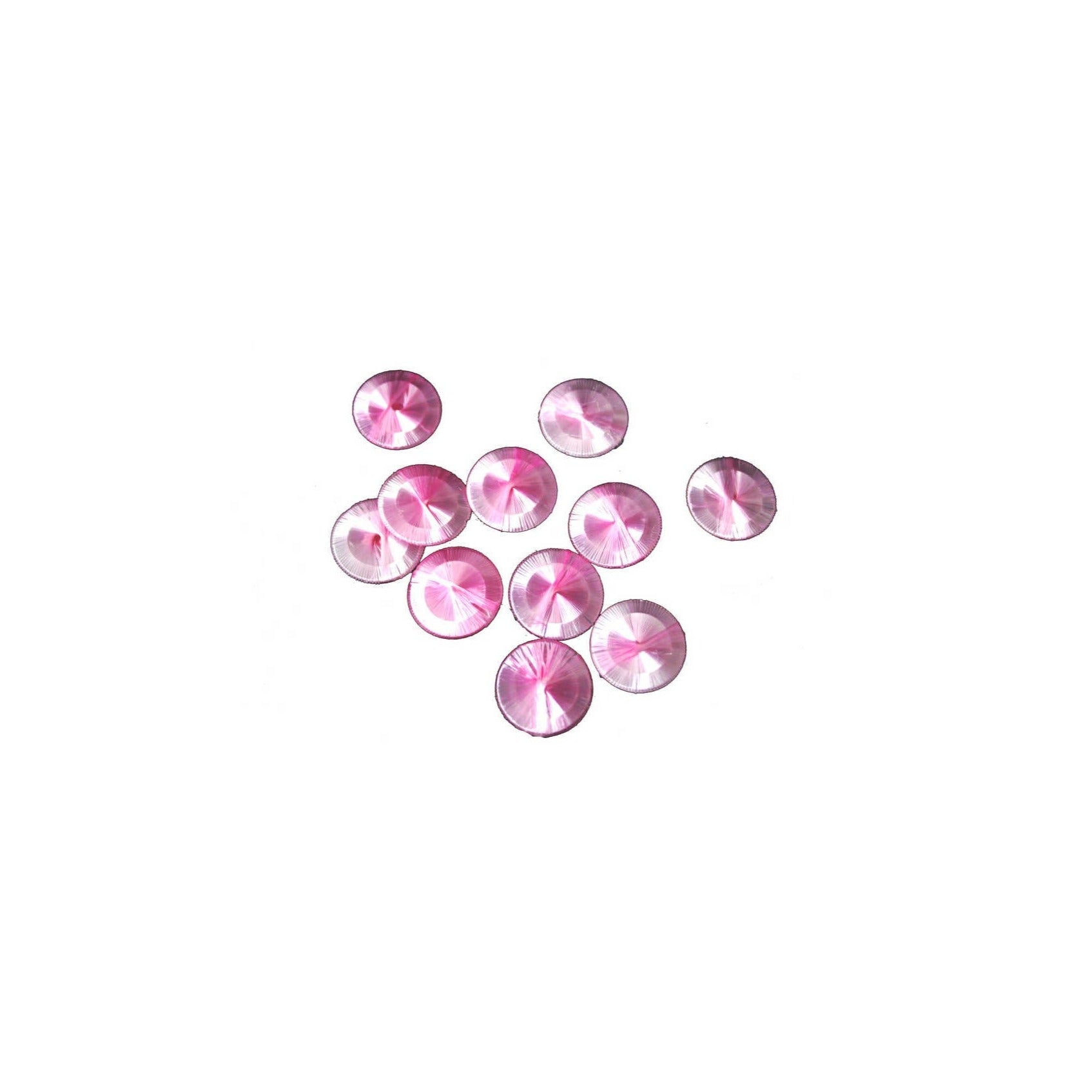 Indian Petals Lightweight Threaded Button Motif for Designing, Craft or Decoration - 489, Light Pink