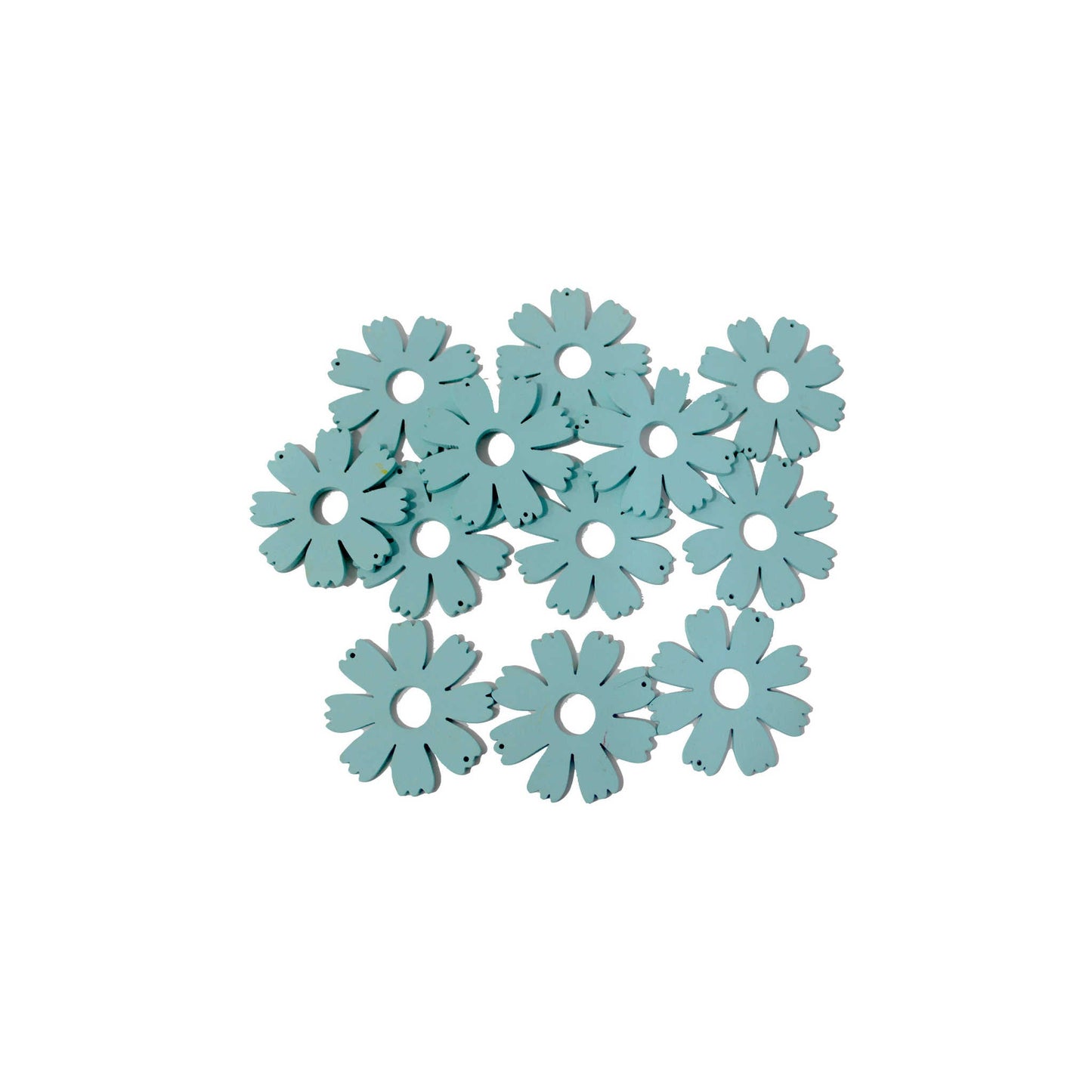 Indian Petals MDF Cutting Floral Motif for Jewelry, Craft or Decoration - 520, Big, Powder Blue