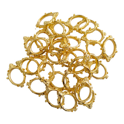 Indian Petals Window Shape CCB Ring Motif for Rakhi, Jewelry making, Craft or Decor